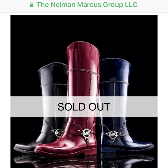 NEW! Michael Kors rubber rain boot. Deep Navy Blue - Picture 8 of 8